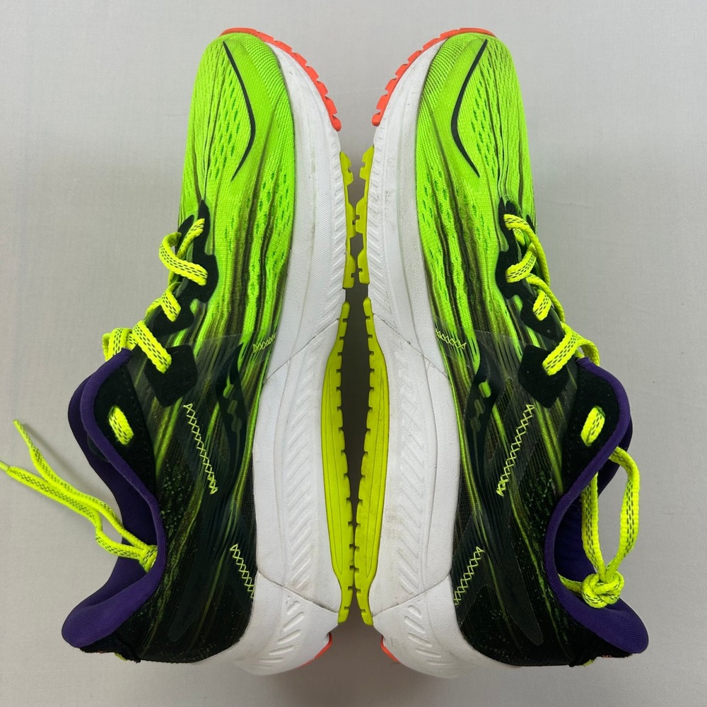 Saucony Running Shoes Womens 7.5 Omni 20 Vizipro PWR RUN Lime Green Black Neon - Picture 11 of 12